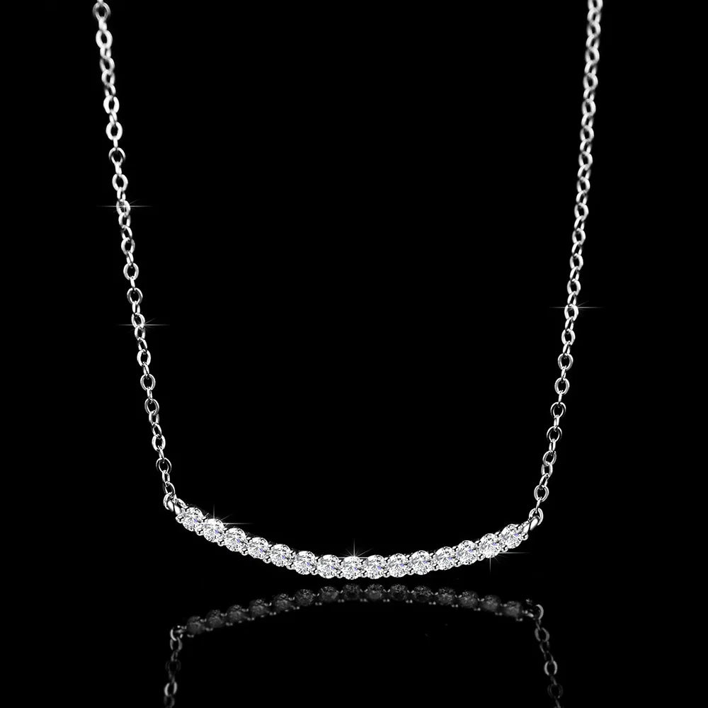 CBTB Sterling Silver Moissanite Pendant Necklace for Women Jewelry