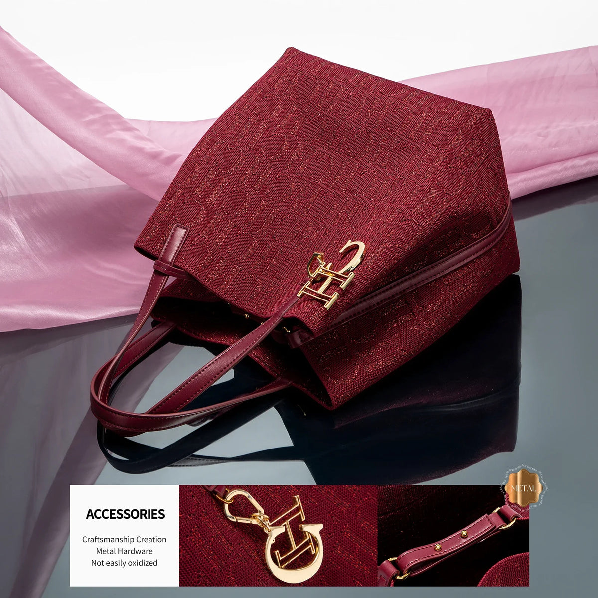 Large Capacity Letter Design Small Card Bag Accessories Handbag Fashion New Solid Color Women's Bucket Bag