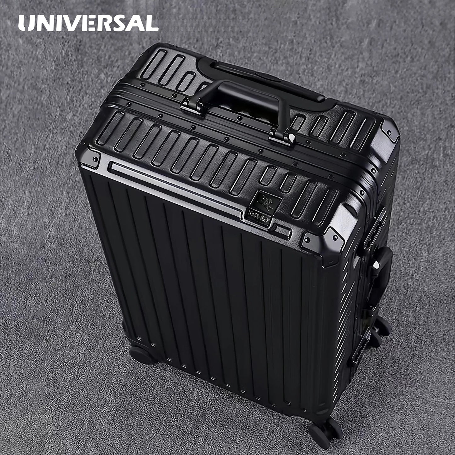 New Ultra Sturdy Aluminum Frame Luggage, 2-Pieces Set 20 22 24 26 28 Inch Carry On Luggage Suitcase Set High Aesthetic Board Case, Universal Wheel Business Travel Box Set, Optional 20-28 Inch
