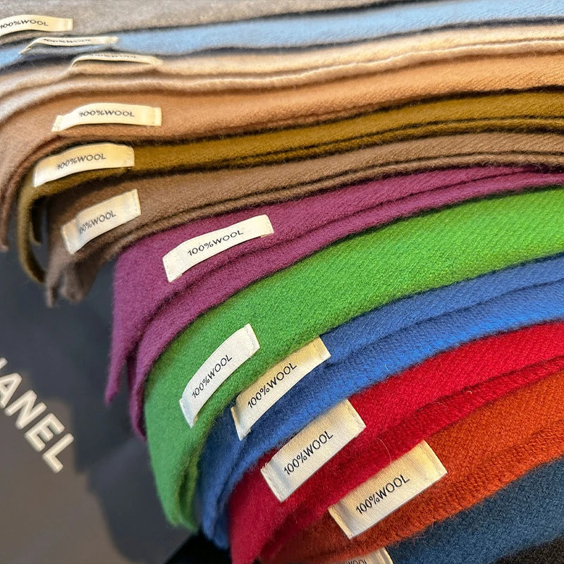 Hundred Percent Wool British Korean Triangular Scarf Women Knit Shawl