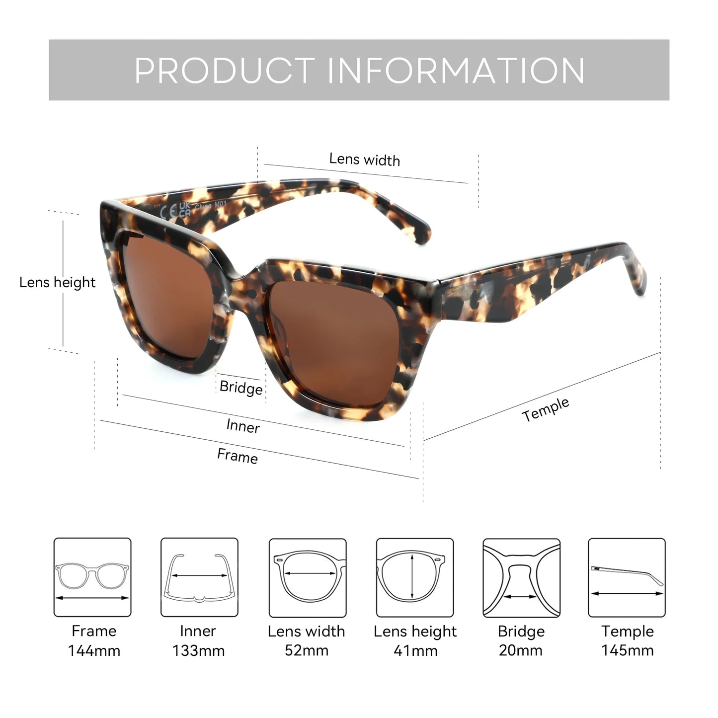 ZENOTTIC Women Polarized Sunglasses Trendy: Square Designer Sun Glasses - Retro Shades for vacation with UV400