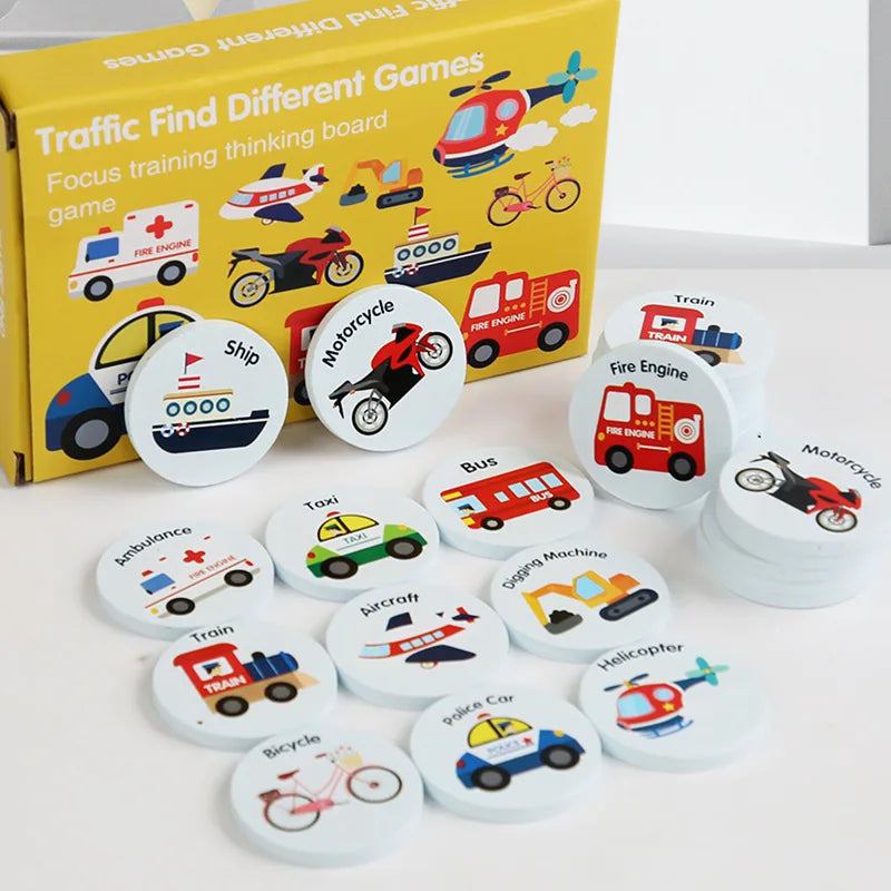Montessori Puzzle Matching Toy Cognitive Memory Find The Same Focus Fraining Thinking Board Game Educational Toys For Children