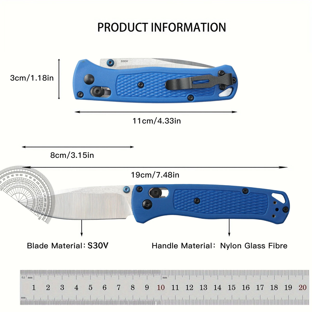 Folding Pocket Knife With Stainless Steel Blade For Outdoor Use