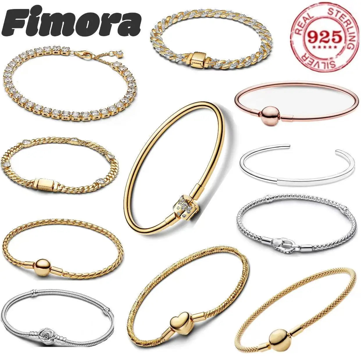 Special sale 925% pure silver snake shaped strap buckle rose zircon decorative bracelet for women's jewelry Valentine's Day gift