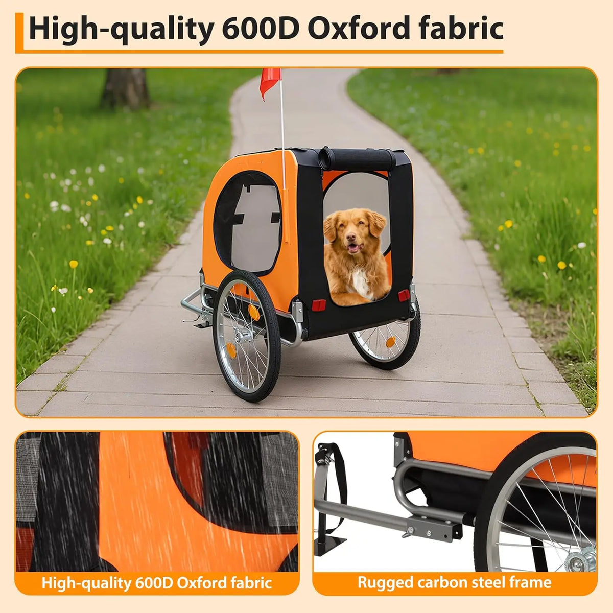 Twister CK Foldable Dog Bike Trailer With Universal Coupler