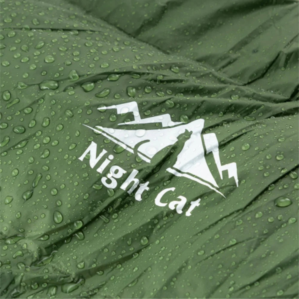Night Cat Duck Down Mummy Sleeping Bag For Outdoor Camping Hikes