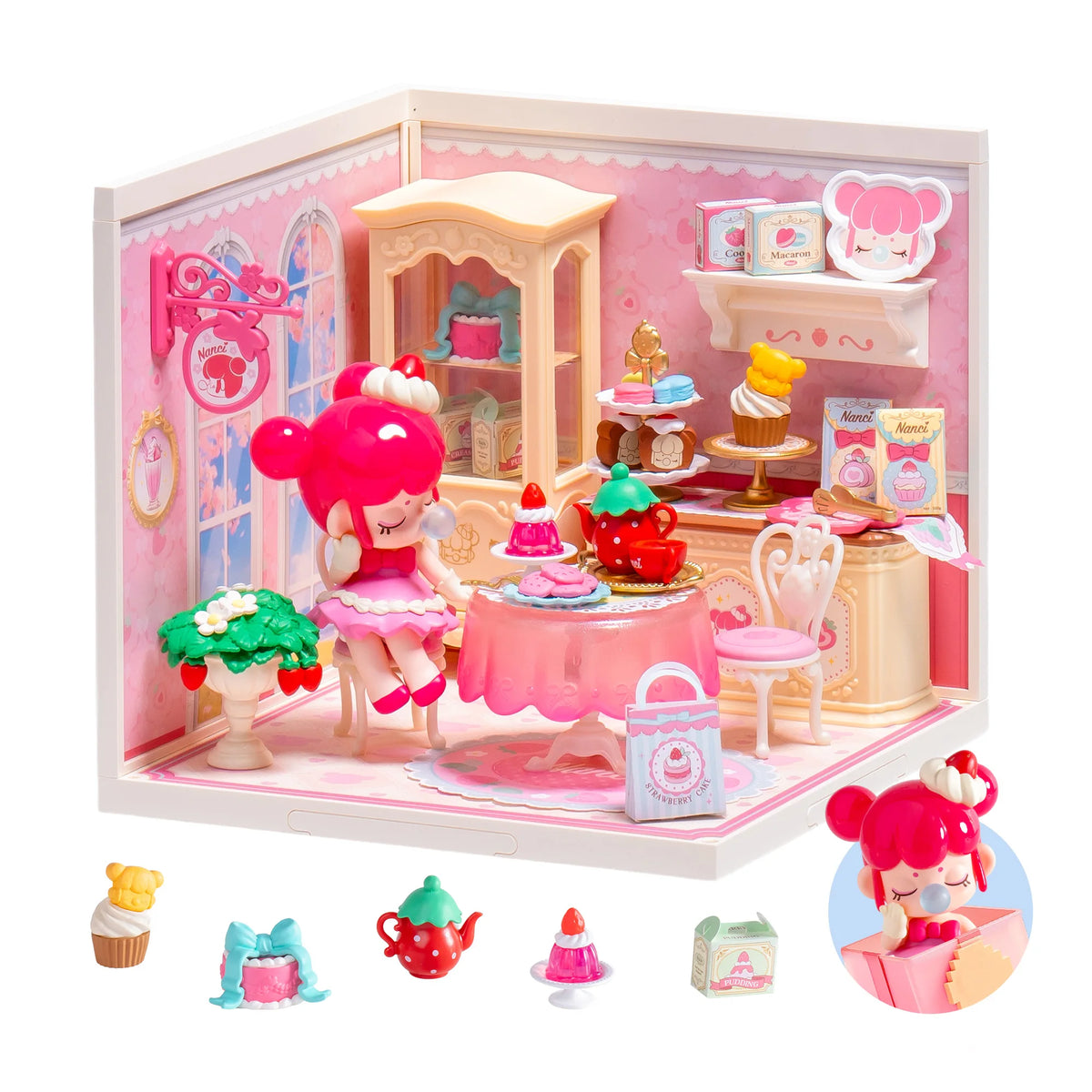 Rolife Nanci Strawberry Teatime DIY Dollhouse Puzzle Building Kit