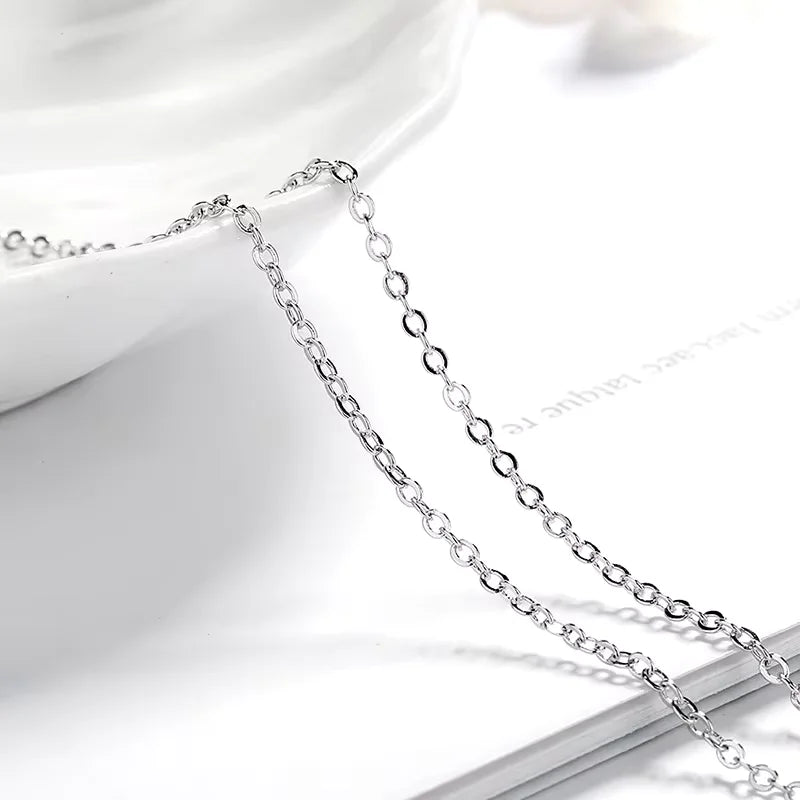 Moissanite Pendant Necklace With Sterling Silver Chain For Women