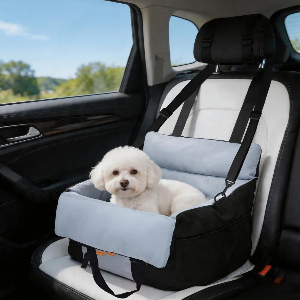 BORWART Portable Dog Car Seat Pet Booster Travel Carrier Bed