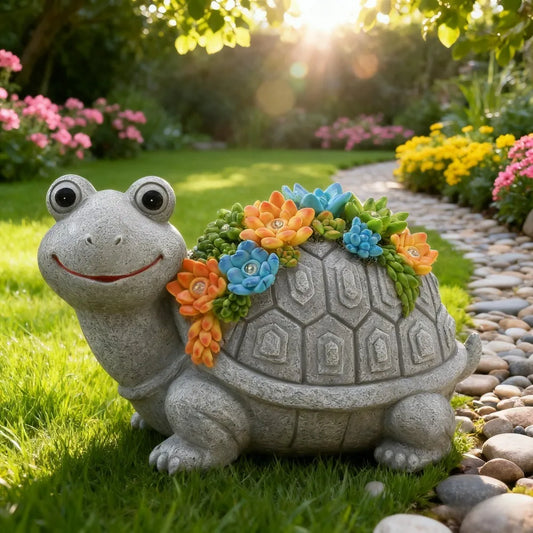 Solar Garden Turtle Statue Light for Outdoor Lawn Decor