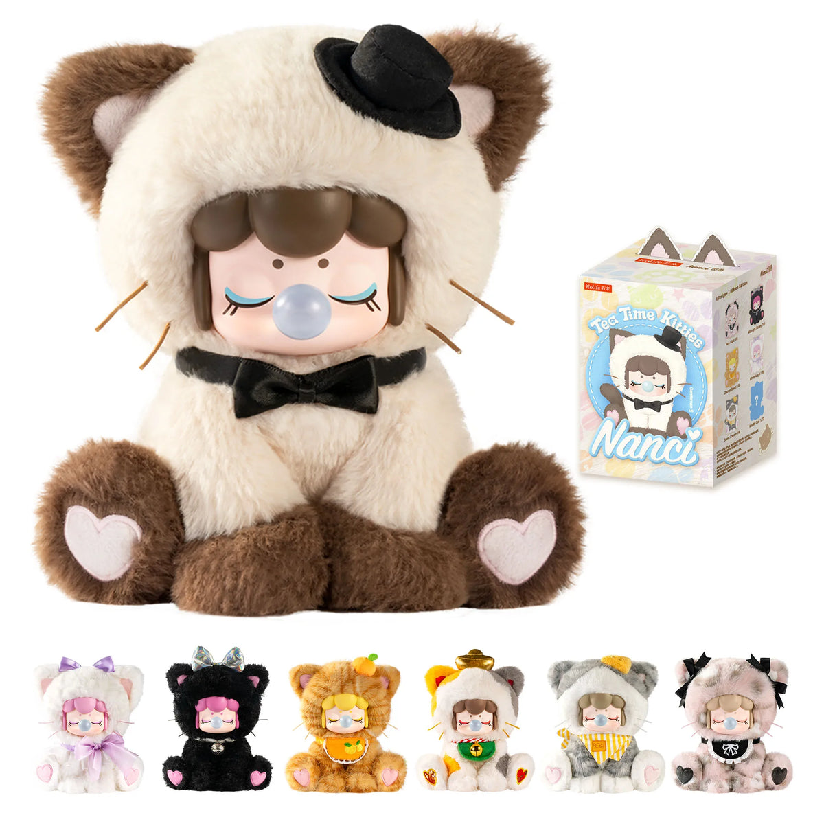 Rolife Nanci Tea Time Kitties Plush Blind Box Collectible Dolls