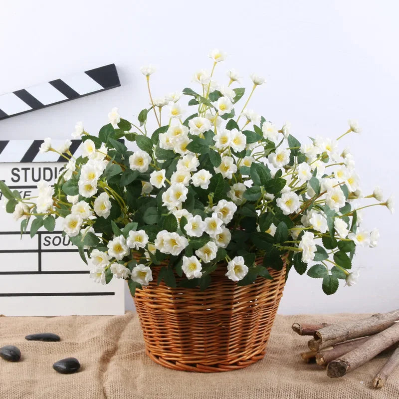 Youyouhuan Artificial Silk Rose Garden Decor Bouquet 15 Heads