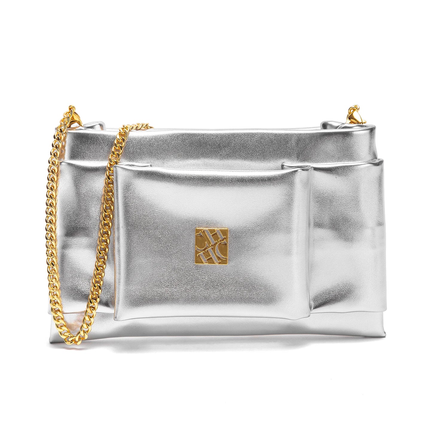 CHCH Women's Shoulder Bag New Simple Black Detachable Dual purpose Chain Bag Business Wallet