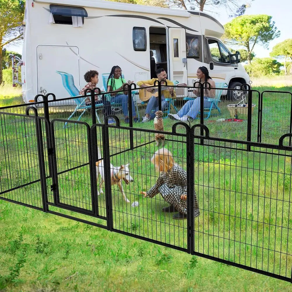 Dog Playpen Outdoor 16 Piece Panels Heavy Duty Dog ence 40" Height | Anti-Rust Pens with DoPortable or RV Camping Yard, Total 36