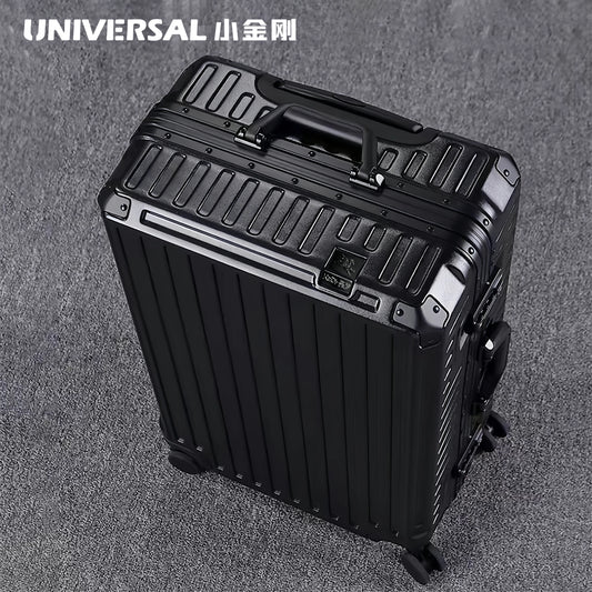 New Ultra Sturdy Aluminum Frame Luggage, 2-Pieces Set 20 22 24 26 28 Inch Carry On Luggage Suitcase Set High Aesthetic Board Case, Universal Wheel Business Travel Box Set, Optional 20-28 Inch