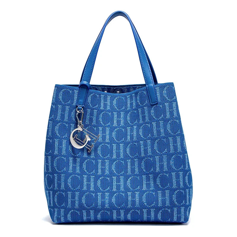 Large Capacity Letter Design Small Card Bag Accessories Handbag Fashion New Solid Color Women's Bucket Bag