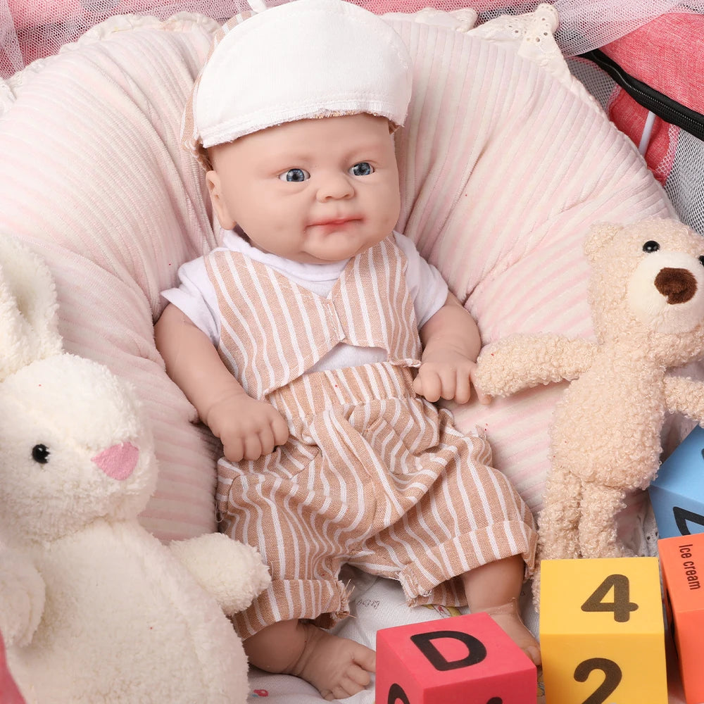 IVITA 14inch 1.65kg 100% Silicone Bebe Reborn Doll Soft Lifelike Baby DIY Blank Handmade Toys Realistic Girl Baby Dolls for Children  Adult Christmas Collectors Gift