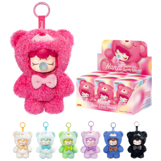 Rolife Nanci Blind Box Nanci Bear Inner World Plush Pendant Action Figure Surprise Box Plush Doll Keychain Toys for Bag Decor Gift for Adults Friends
