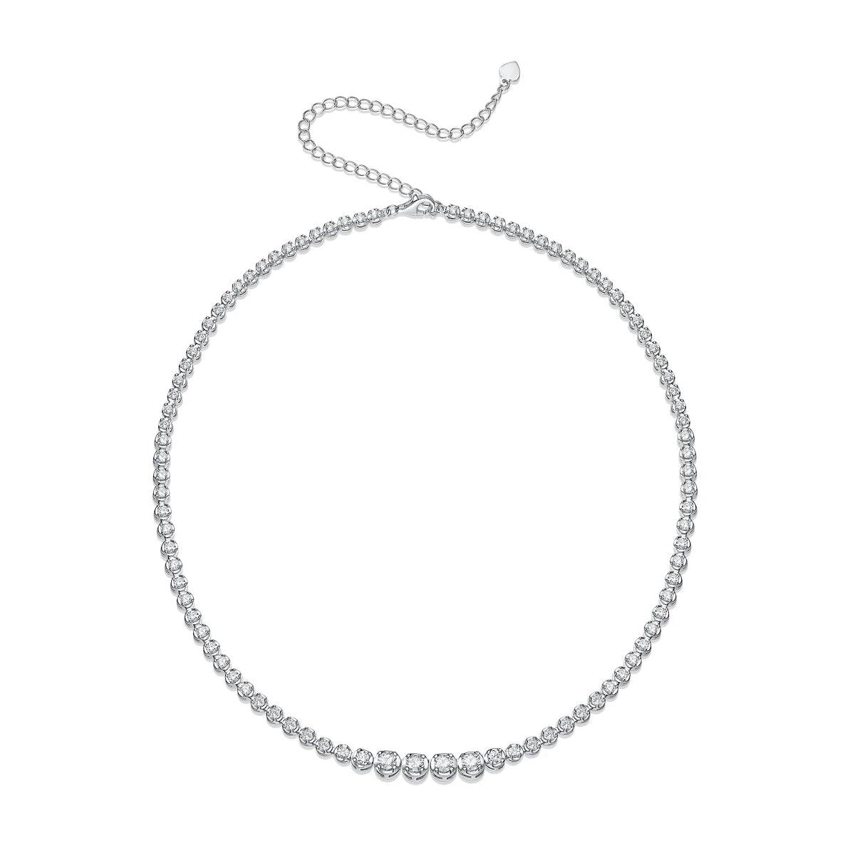 Jiuzuan 925 Silver Moissanite Necklace With Certificate Authentication