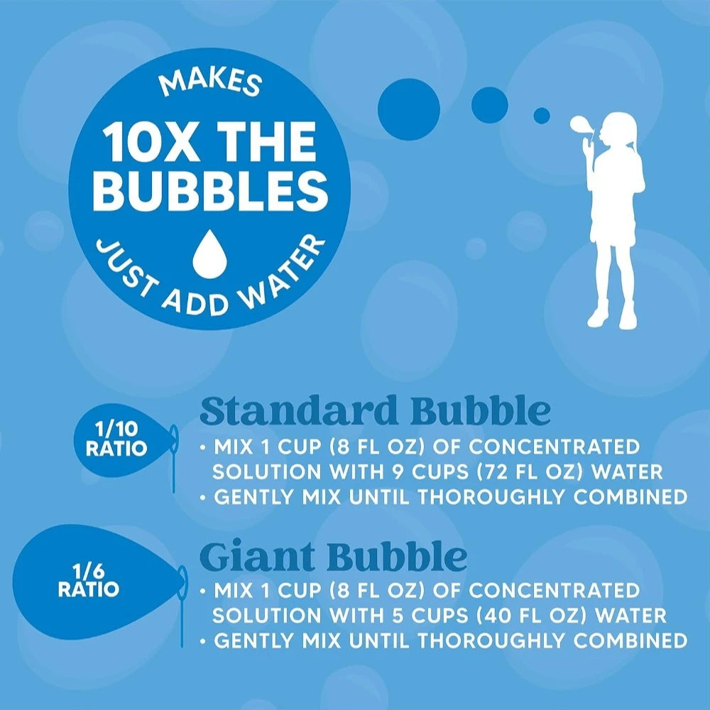 JOYFY 32 OZ Concentrated Bubble Solution for Bubble Machines (Up to 2.5 Gallons) Concentrated Solution Refills for Machine Wands