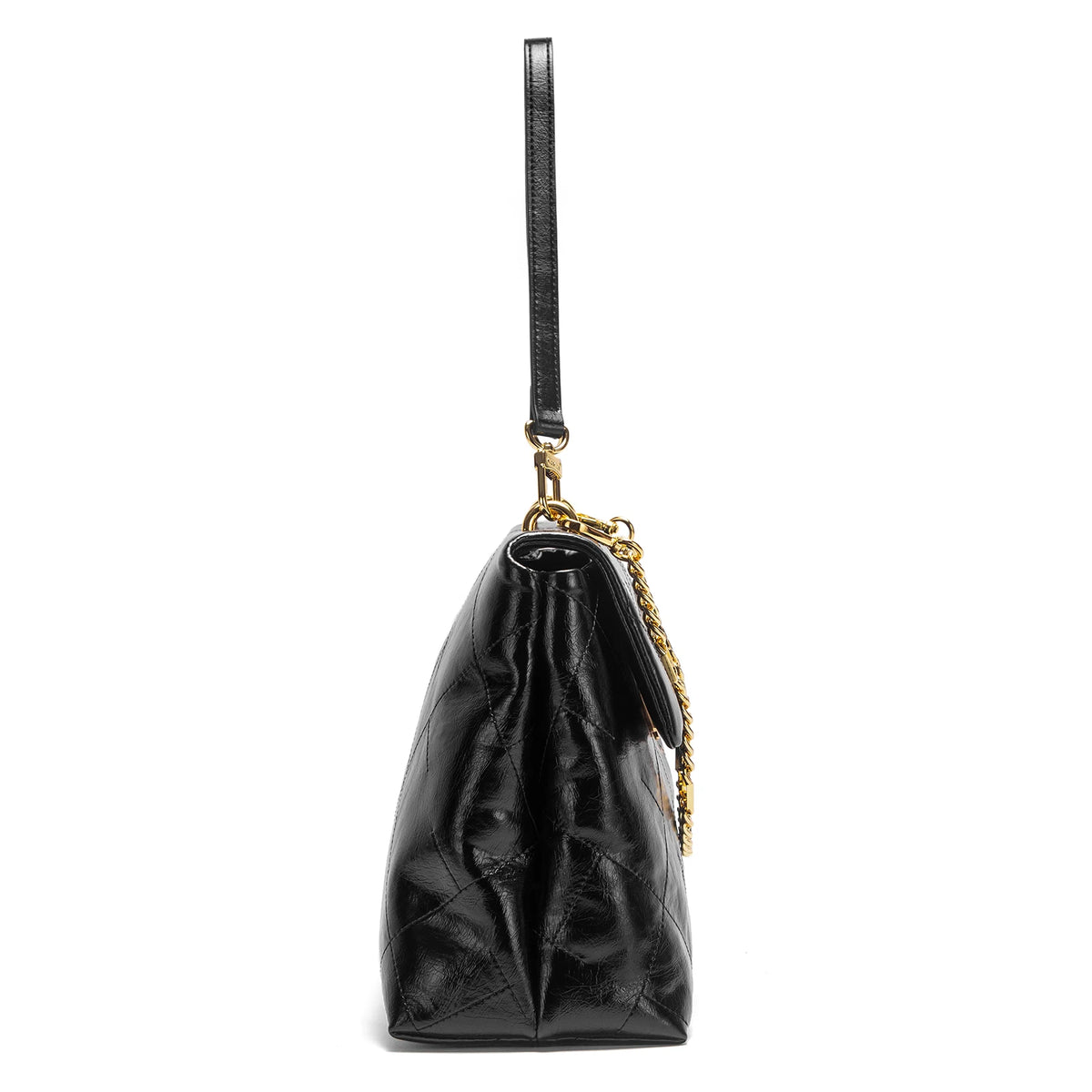 CHCH Women's Tote Bag 2026 Spring/Summer New Single Shoulder Bag Simple Black Diamond Grid Pattern Handbag