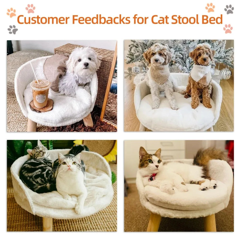 BORWART Ultra Soft Elevated Pet Sofa Bed With Removable Cover