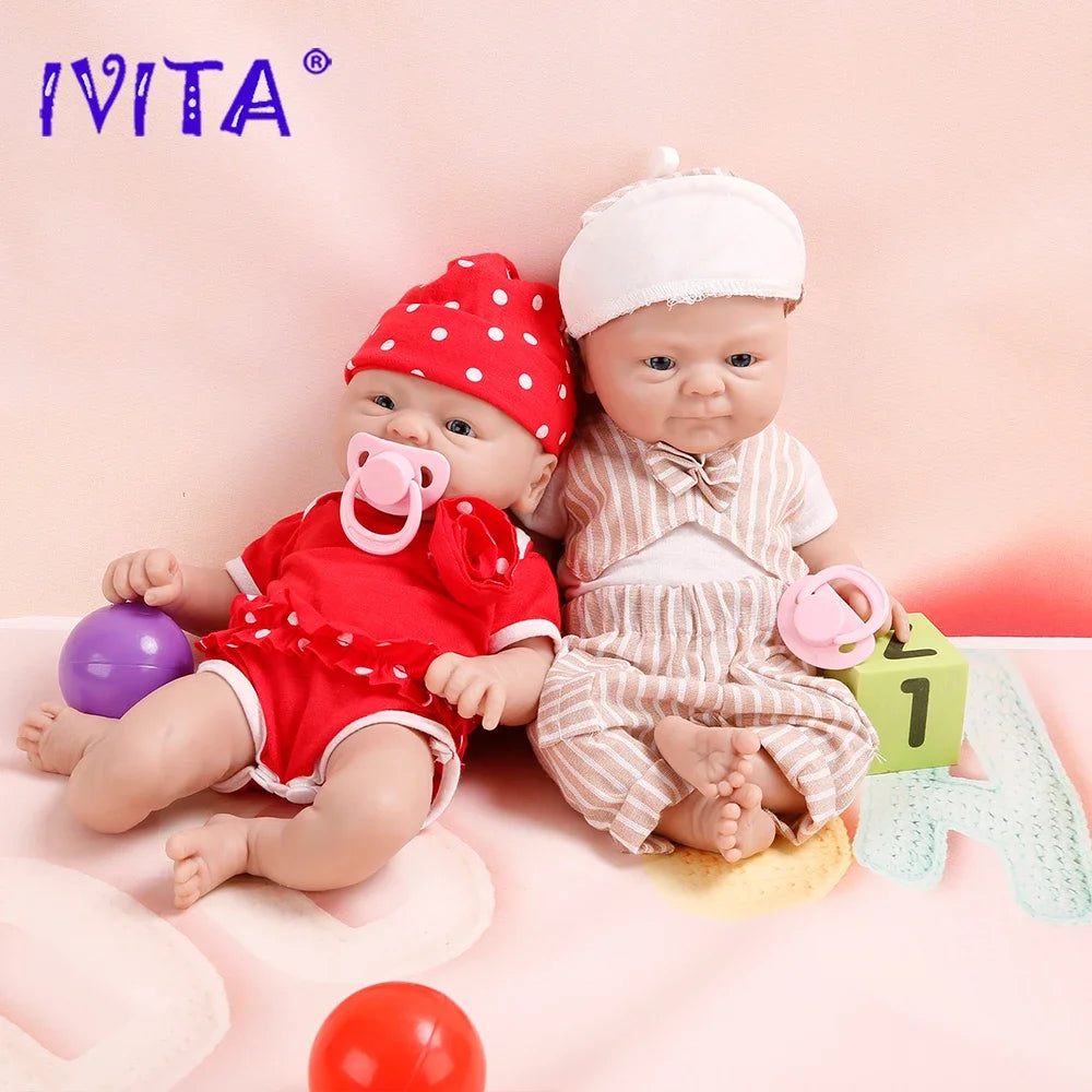 IVITA Realistic Full Silicone Reborn Baby Doll Kit, Lifelike Toy Gift
