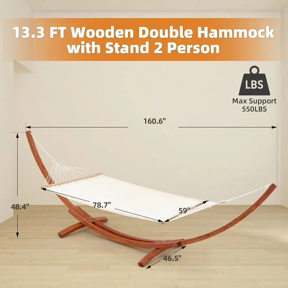 Heavy Duty Two Person Hammock With Stand for Patio Use