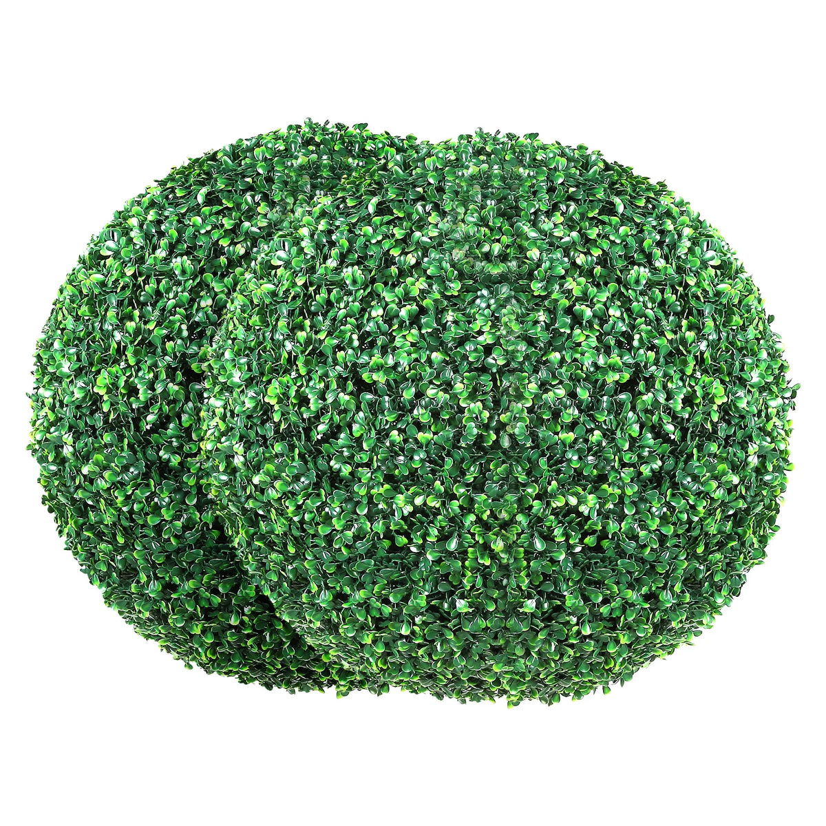 SucceBuy Artificial Topiaries Boxwood Trees 16/20" Tall 2Pcs Ball-Shape Topiaries Plant All-year Green Feaux Plant Decorative