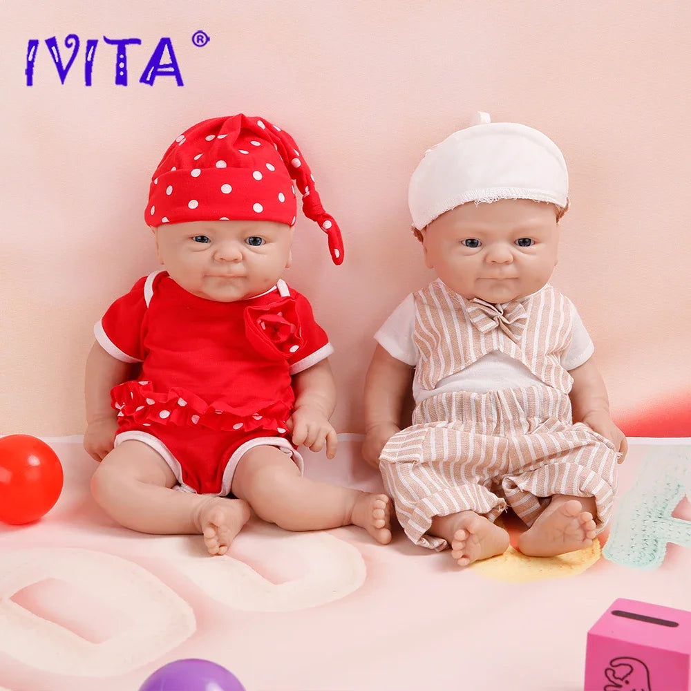 IVITA Realistic Full Silicone Reborn Baby Doll Kit, Lifelike Toy Gift