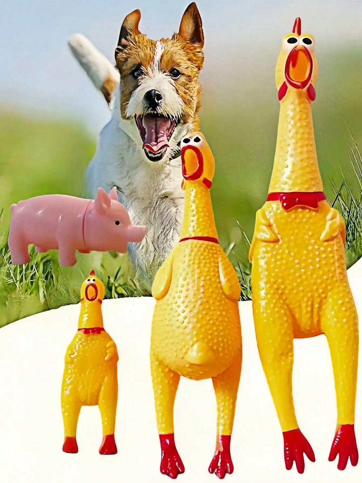 Upgraded Screaming Chicken Squeaky Pet Toy For Dogs And Cats