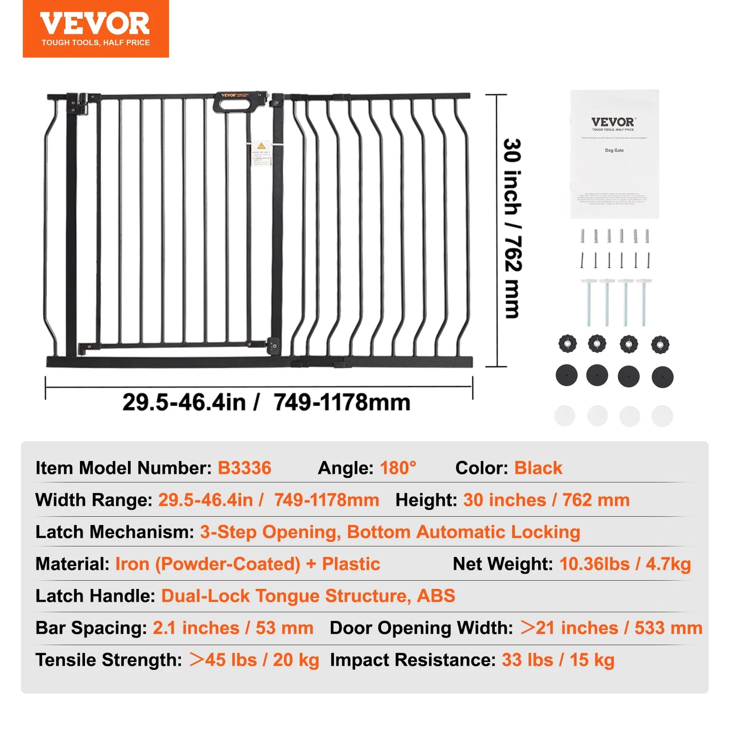SucceBuy Baby Gate Pressure Mount Walk Through Doorways