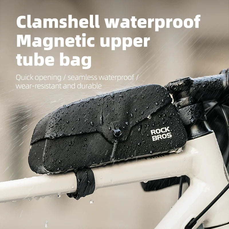 ROCKBROS Magnetic Waterproof Bike Top Tube Bag With Easy Access