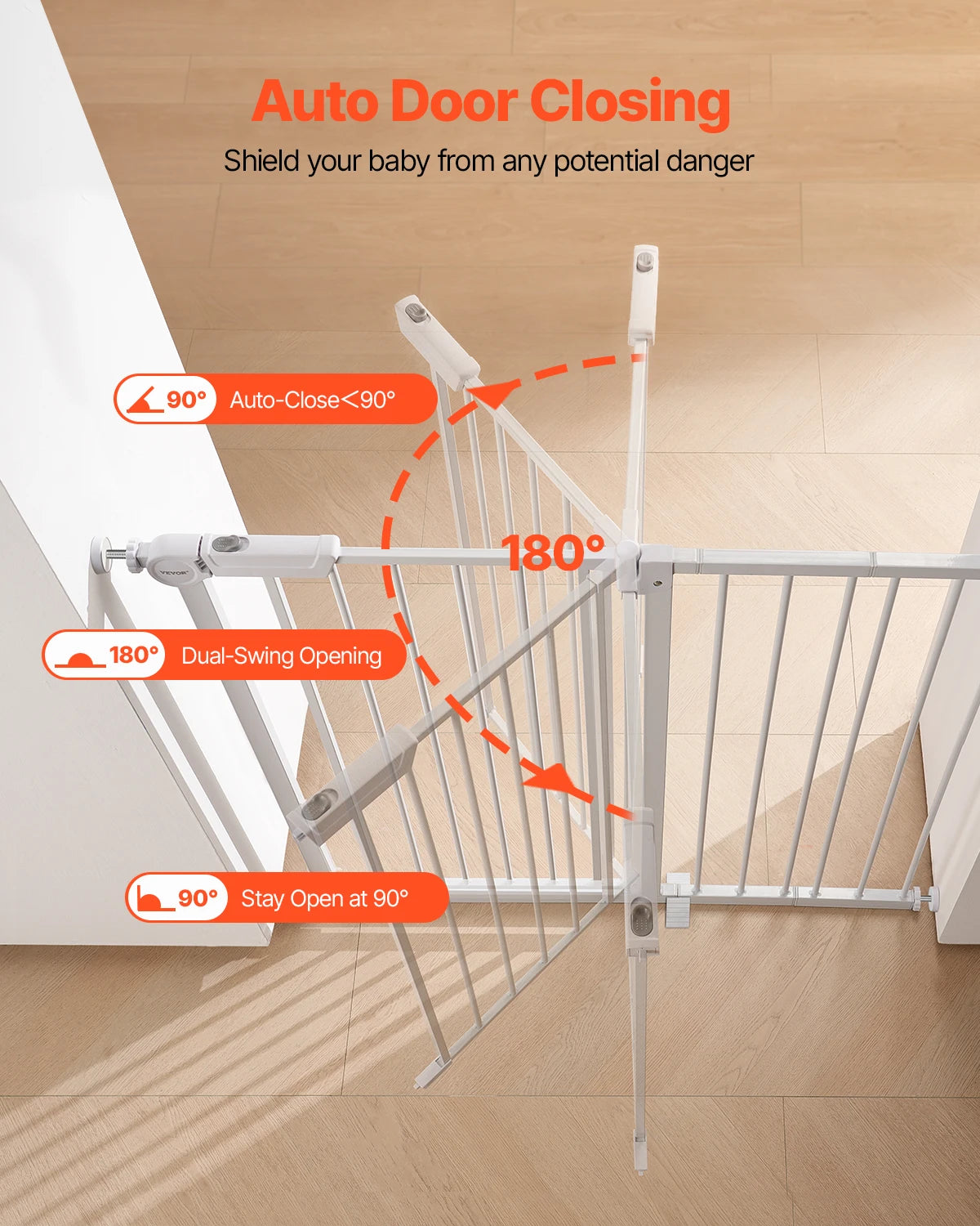 SucceBuy Baby Gate Pressure Mount Walk Through Doorways