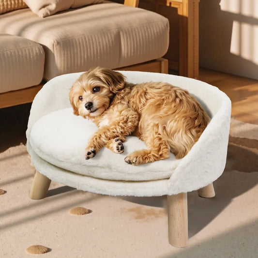 BORWART Ultra Soft Elevated Pet Sofa Bed With Removable Cover