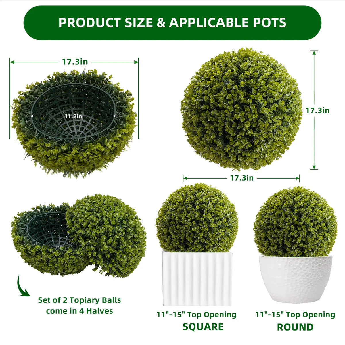 Studyset Topiary Cedar Balls Outdoor Decor Set Of 2