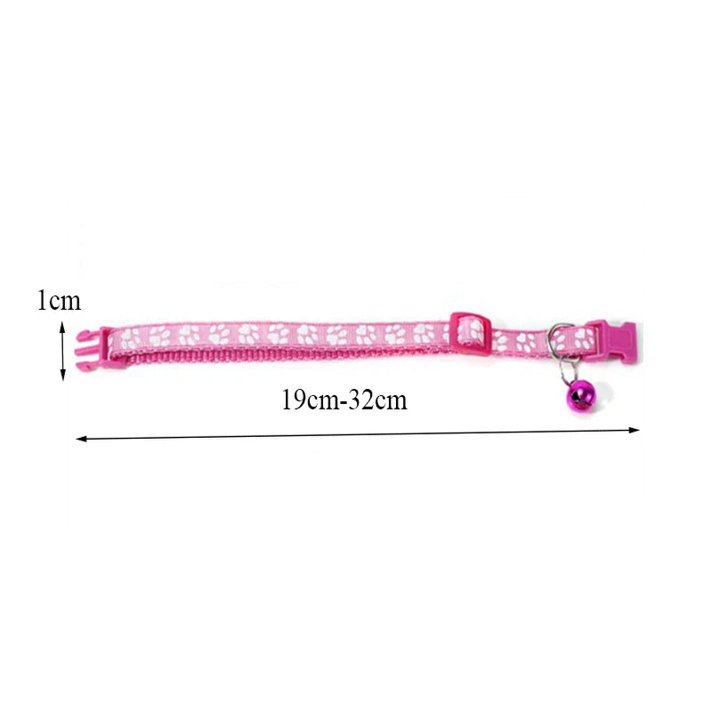 Adjustable Cat Collar With Bell And Ribbons Accessory