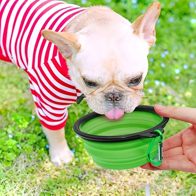 Portable Collapsible TPR Pet Food Bowl For Cats And Dogs