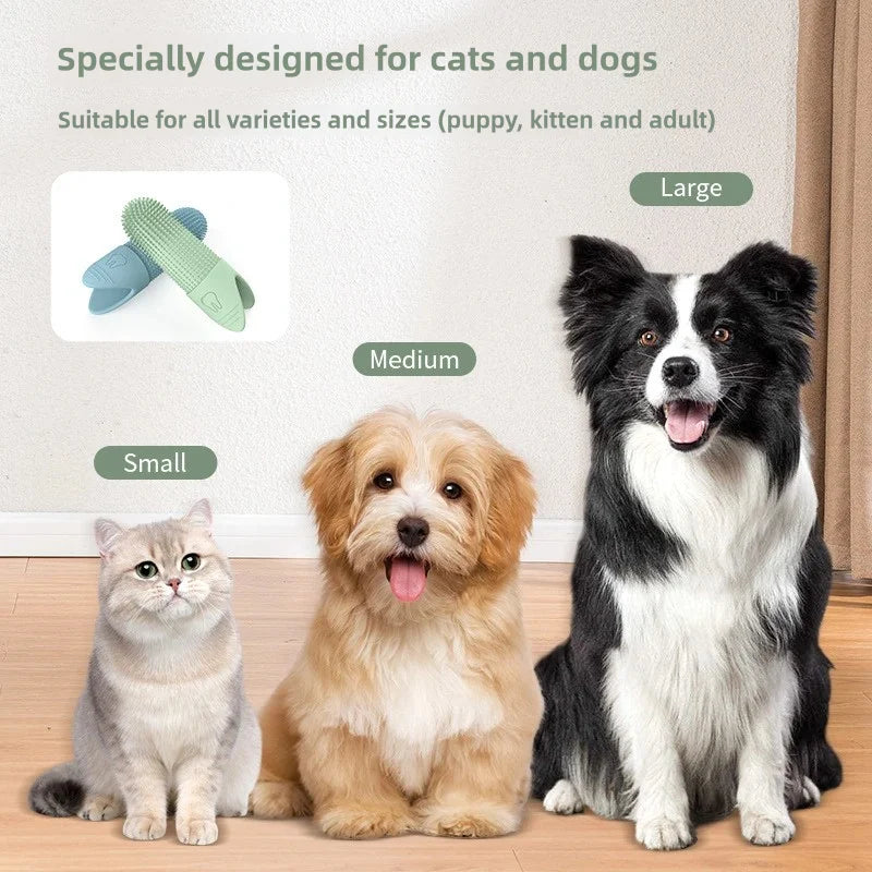 Food Grade Silicone Finger Toothbrush For Pet Dental Care