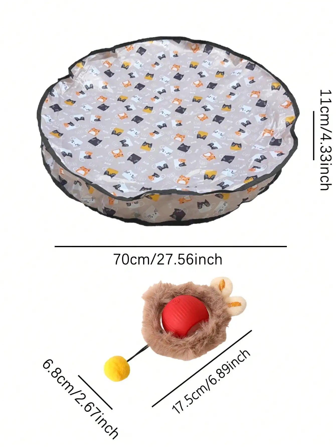 Cat Hunting Toy Electric Ball With Lighting USB Rechargeable