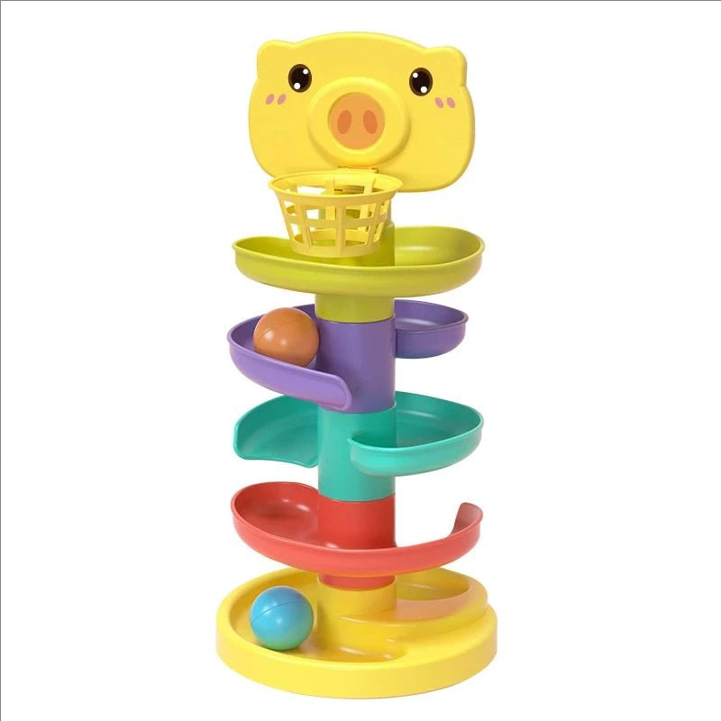 Baby Toy Ball Drop Toys for Toddler 1-3Y Rolling Ball Pile Tower Montessori Educational Stacking Games for Babies Sensory Toys