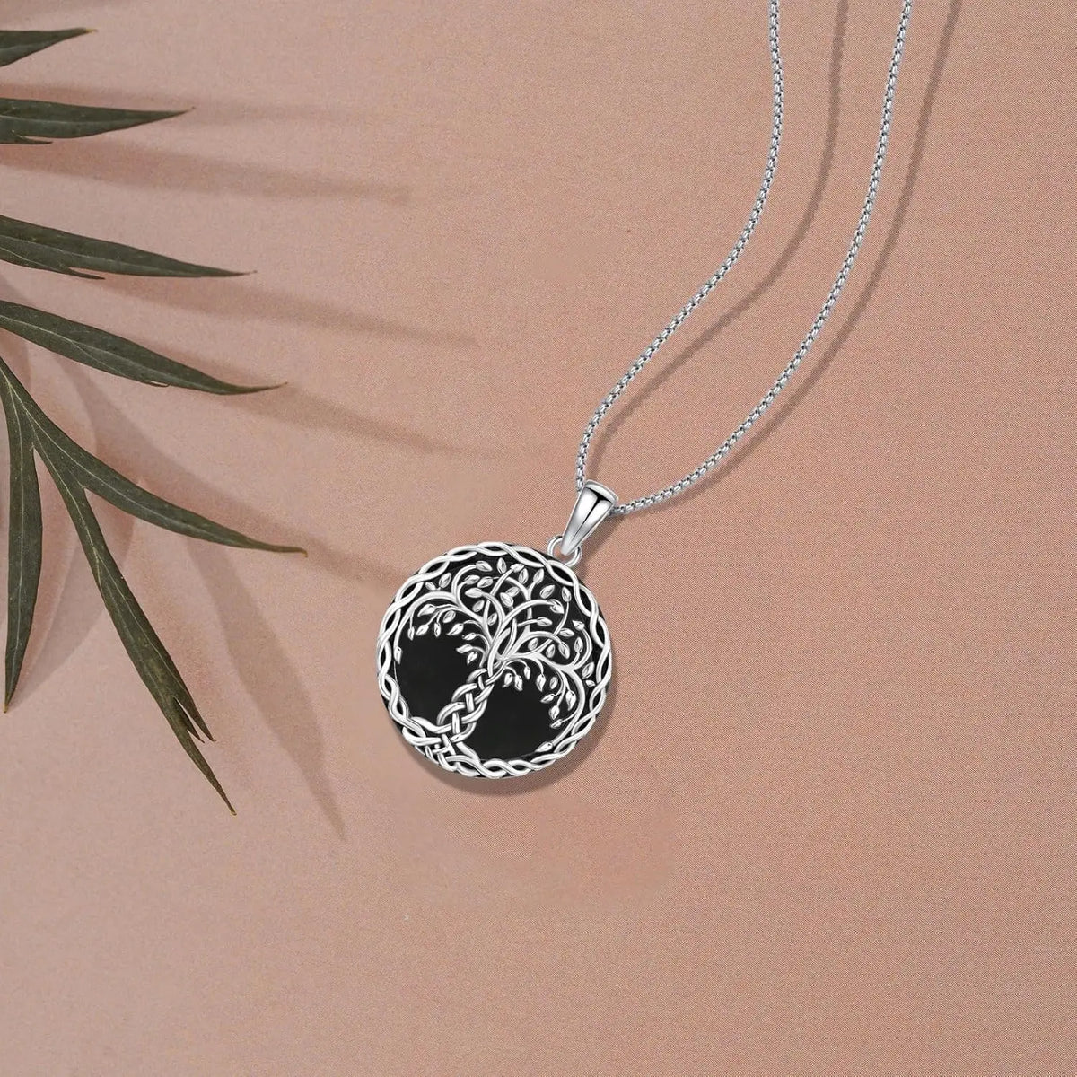 DRINSPER Sterling Silver Tree Of Life Celtic Knot Pendant Necklace
