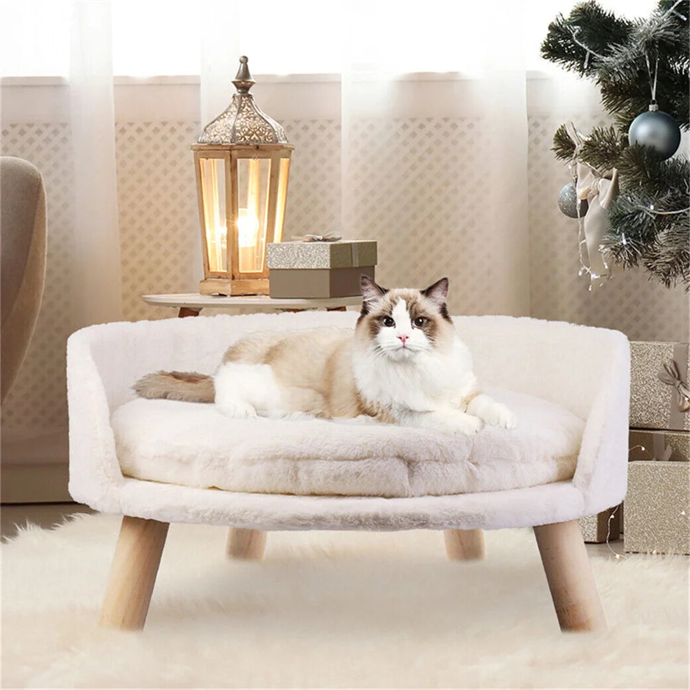 BORWART Ultra Soft Elevated Pet Sofa Bed With Removable Cover