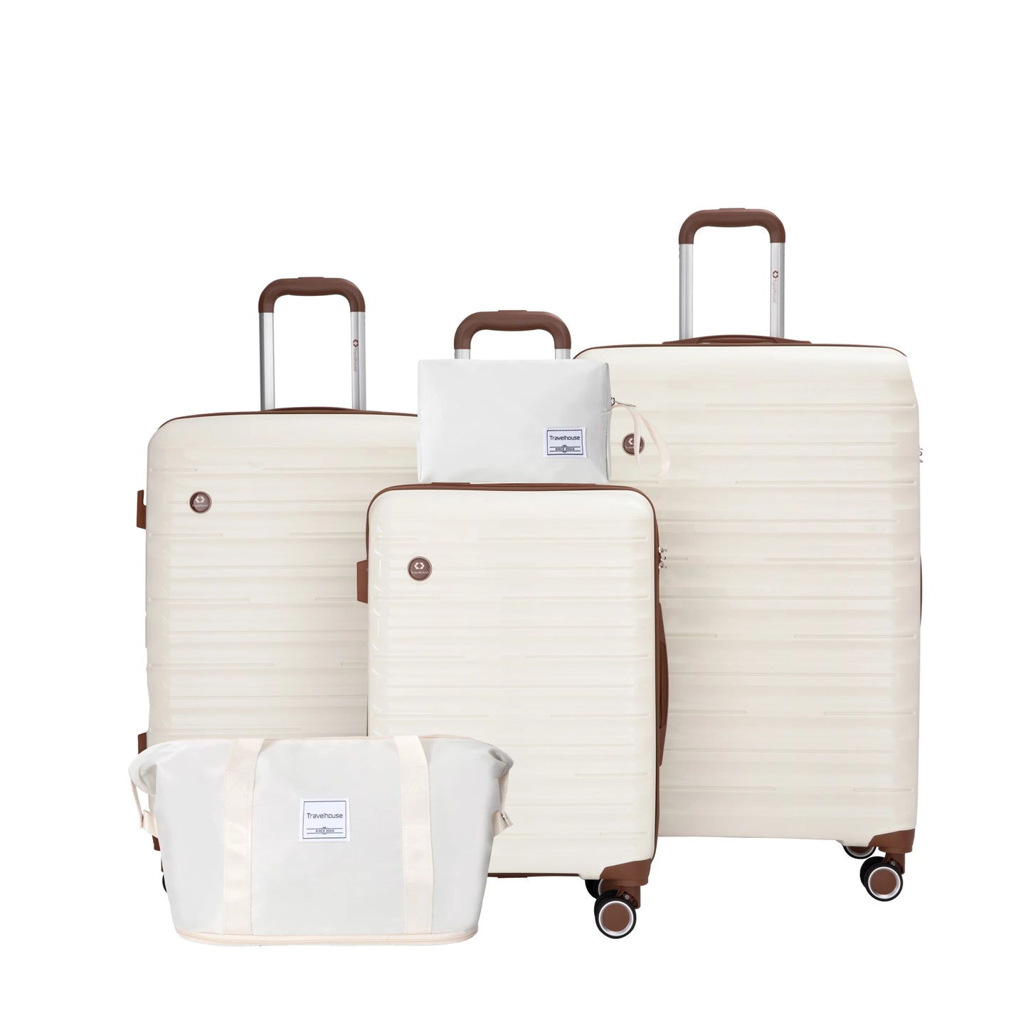 Luggage Sets 5 Piece, Suitcases with Double Spinner Wheels and TSA Lock, Hardcase 3 Set Luggage with Travel Duffle Bag