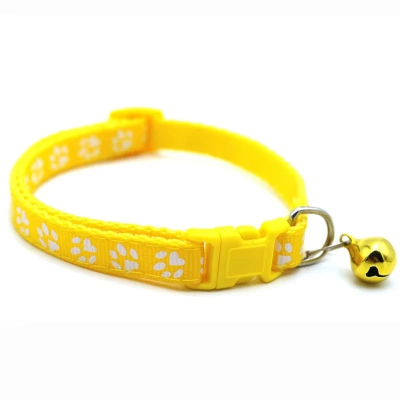 Adjustable Cat Collar With Bell And Ribbons Accessory