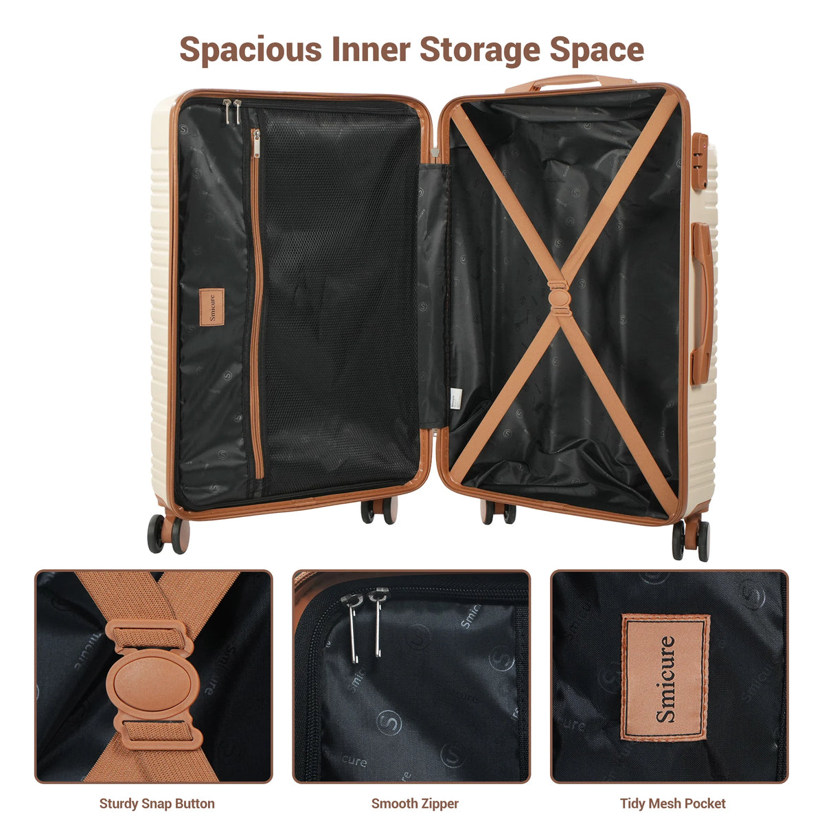 Travelhouse Hardside Luggage Set With Spinner Wheels And TSA Lock